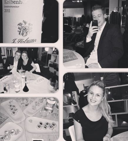 Katarina Kuckova with Juraj Kucka on Valentine's Day in 2013